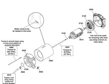 Alternator Group Diagram and Parts List for 040633-00  Briggs and Stratton Generator